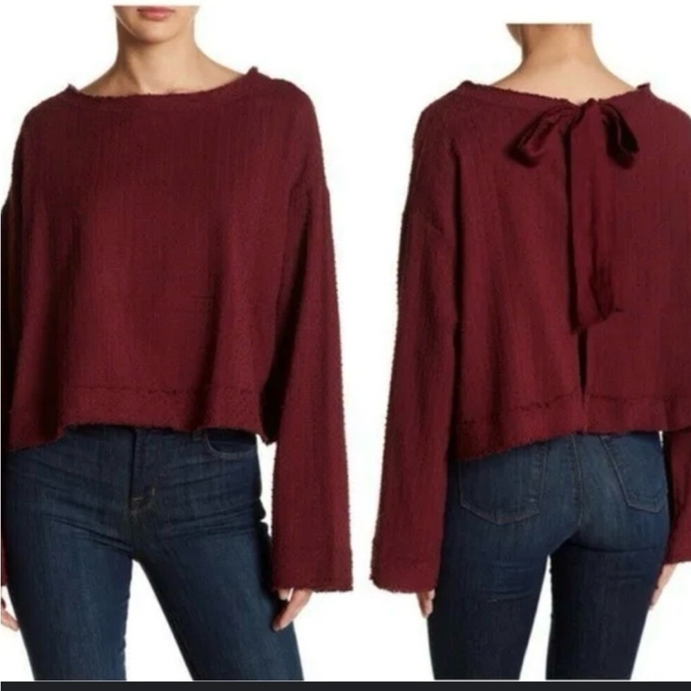 Free People Rich Burgundy Blouse